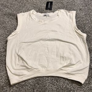 Jaoora Women's Tank Top White Large 94% Cotton